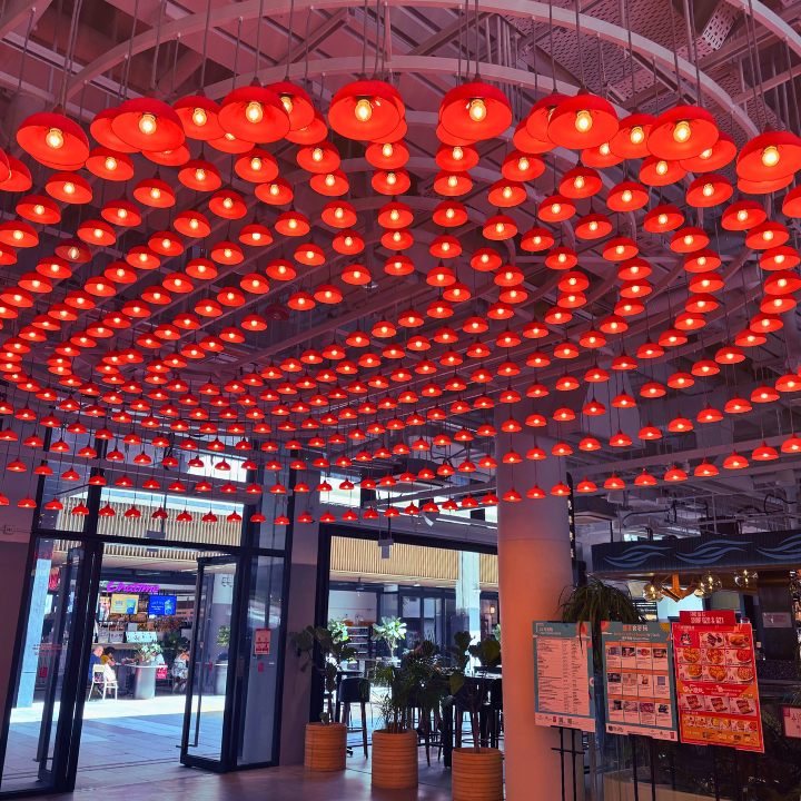 central market interior lanterns