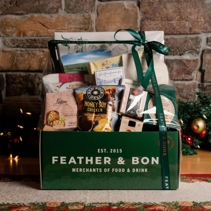 2025 Christmas Hampers: feather & bone festive gourmet hampers
