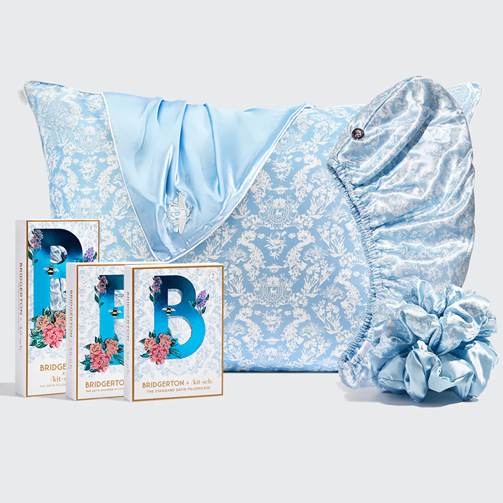 Best Things Team Sassy Bought In 2024: Kitsch x Bridgerton collectors bundle pillowcase scrunchies hair towel