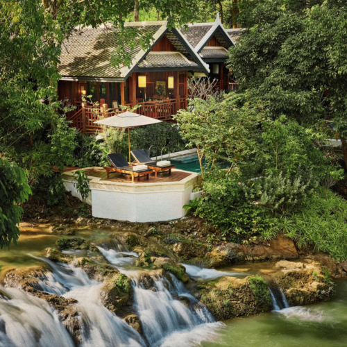 rosewood waterfall villa luxury resort