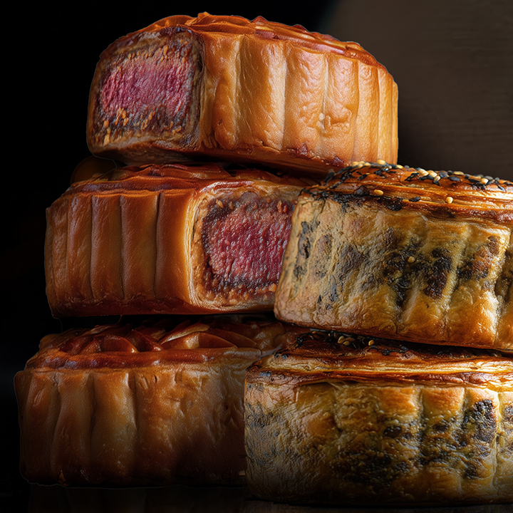 the best mooncakes to buy in hong kong 2025; steak king wagyu beef wellington mooncakes