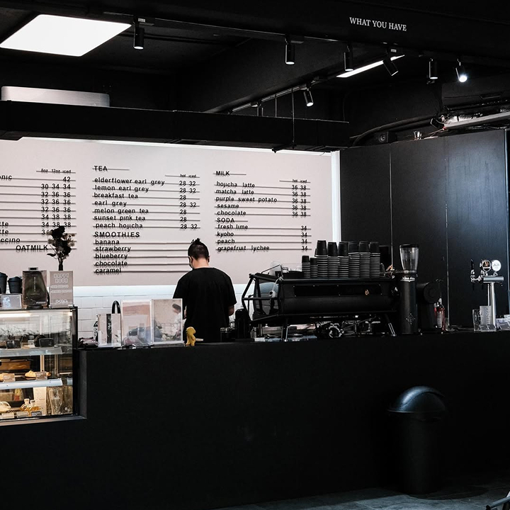 interior of sammi #000000 coffee shop that has unique drinks and mixed combos in their food; new territories unique cafe hong kong