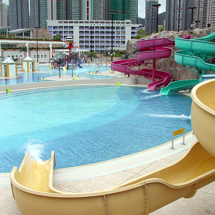 TKO swimming pool waterslides and eight pools