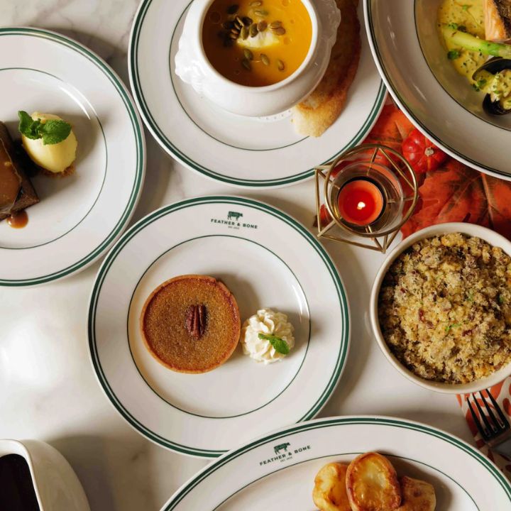 thanksgiving dinner 2025, turkey, feather and bone