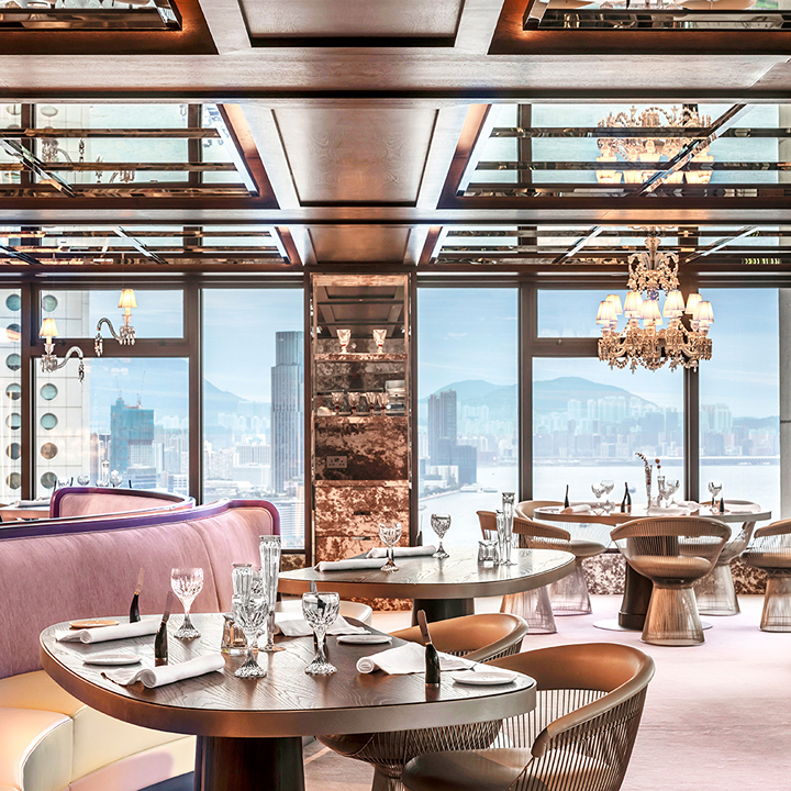 daytime interior of Cristal Room by Anne-Sophie Pic, Best Fine Dining Restaurants Hong Kong: Cristal Room
