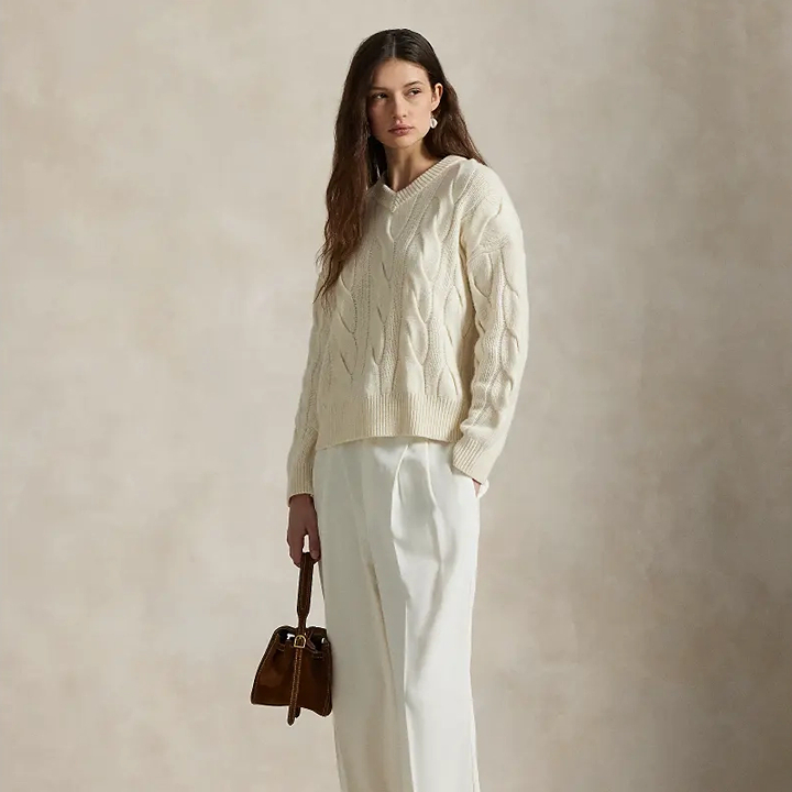 ralph lauren cable knit white sweater winter jumper hong kong