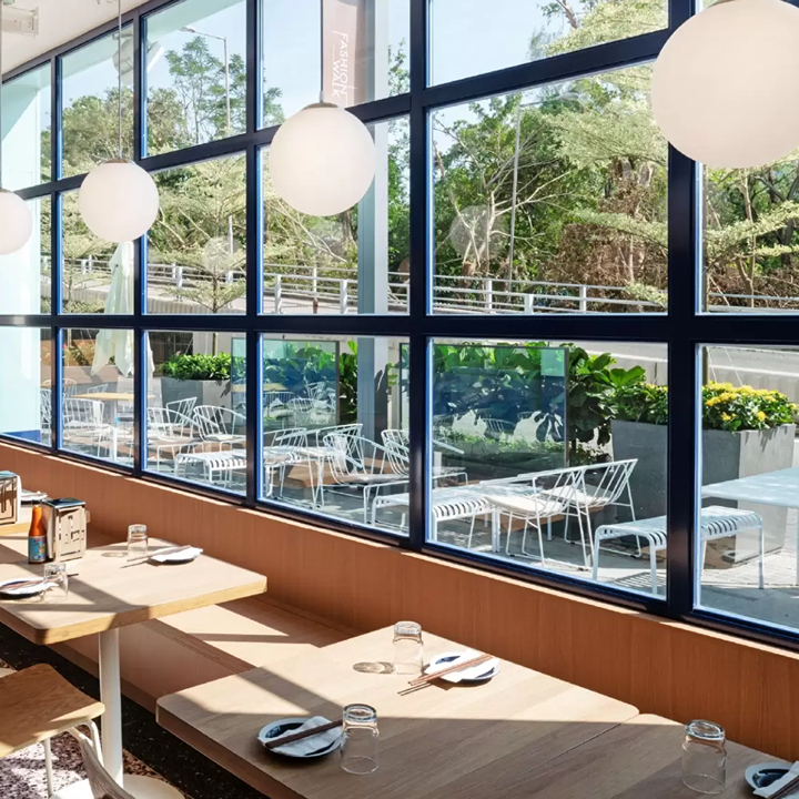 inside and outside dining area of little bao diner causeway bay pet friendly restaurant hong kong