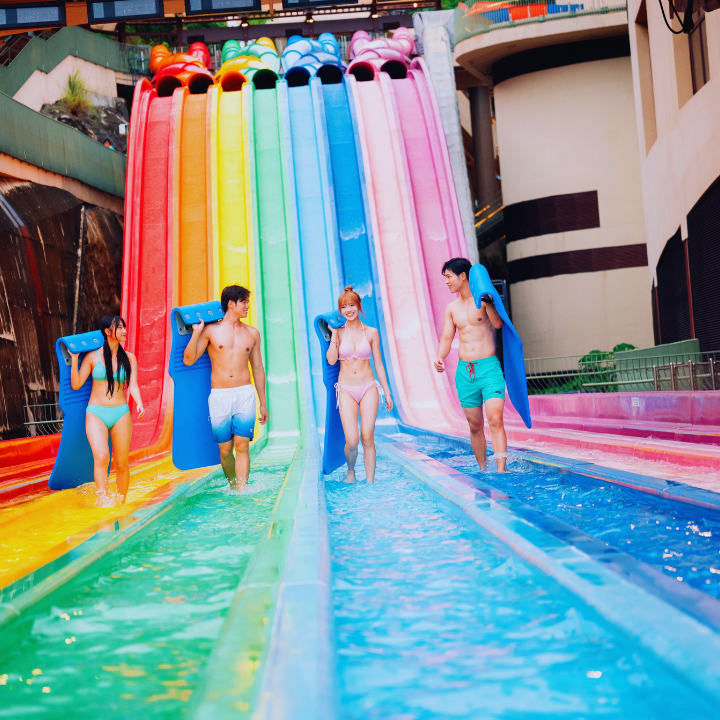 rainbow rush slides water world ocean park