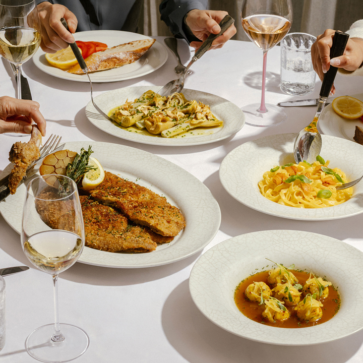 variety of lunch dishes from La Petite Maison in Central Hong Kong, french cuisine business set lunch in Central