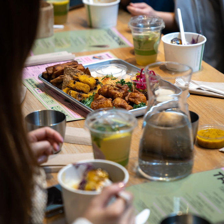 Vegetarian dish and drinks from Treehouse for a set lunch deal in Central