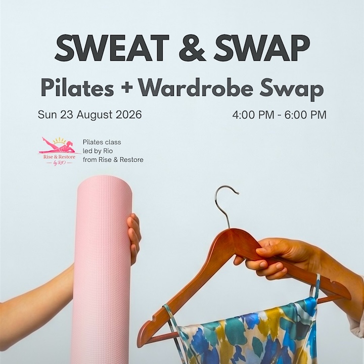 "sweat & swap" pilates event in hong kong in august 2026