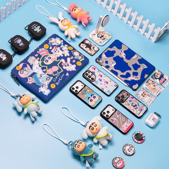 group shot of Crayon Shinchan x CASETiFY collection launching in hong kong in september 2026