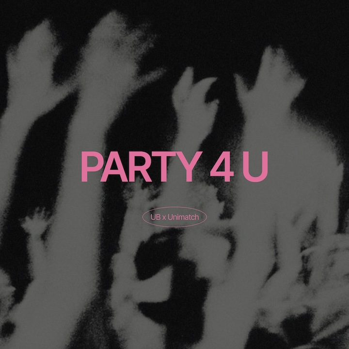 poster for 'party 4 u' a singles dating clubbing event in hong kong in september 2026