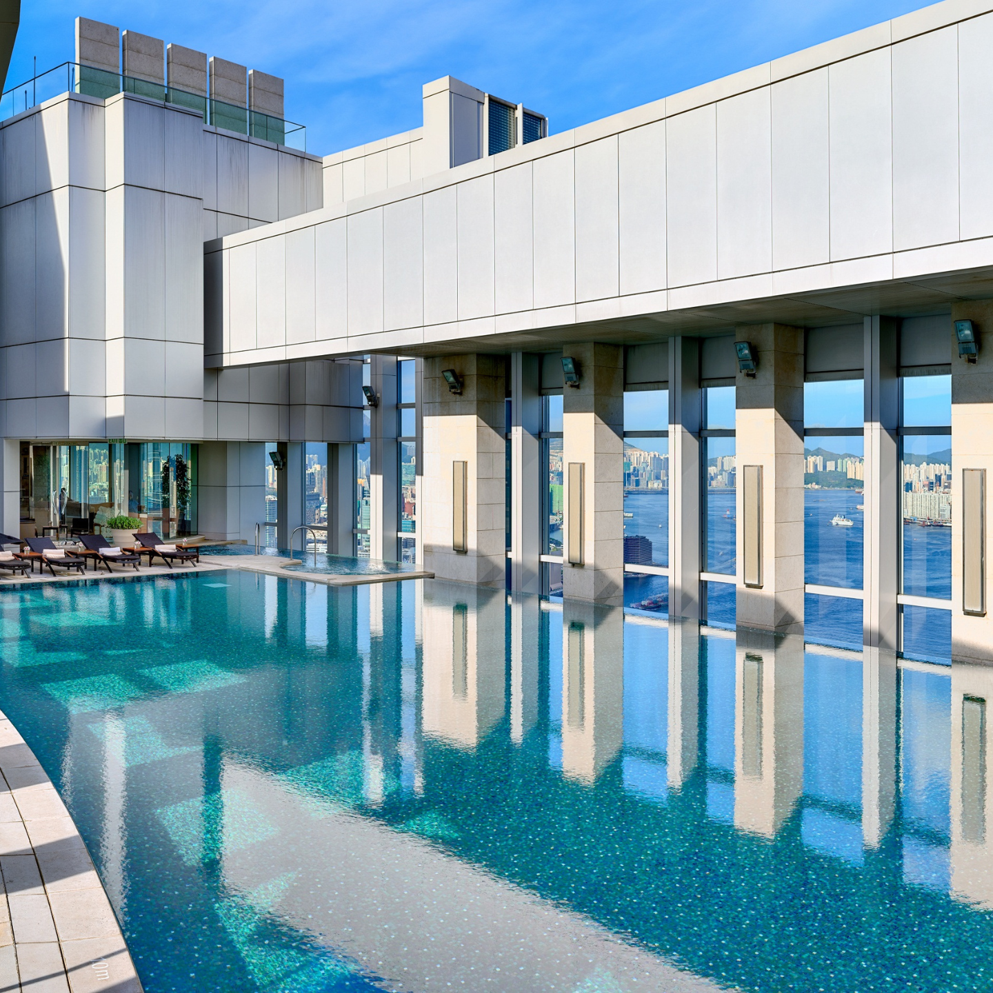 Rooftop infinity pool at Four Season Place