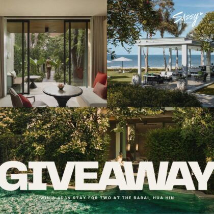 Giveaway, win a 4 Day 3 Night stay for two at Thailand's THE BARAI HUA HIN