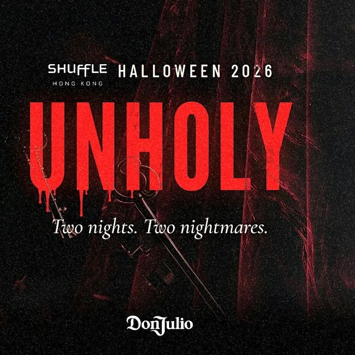 poster promoting UNHOLY: Shuffle Halloween 2026 in hong kong in LKF