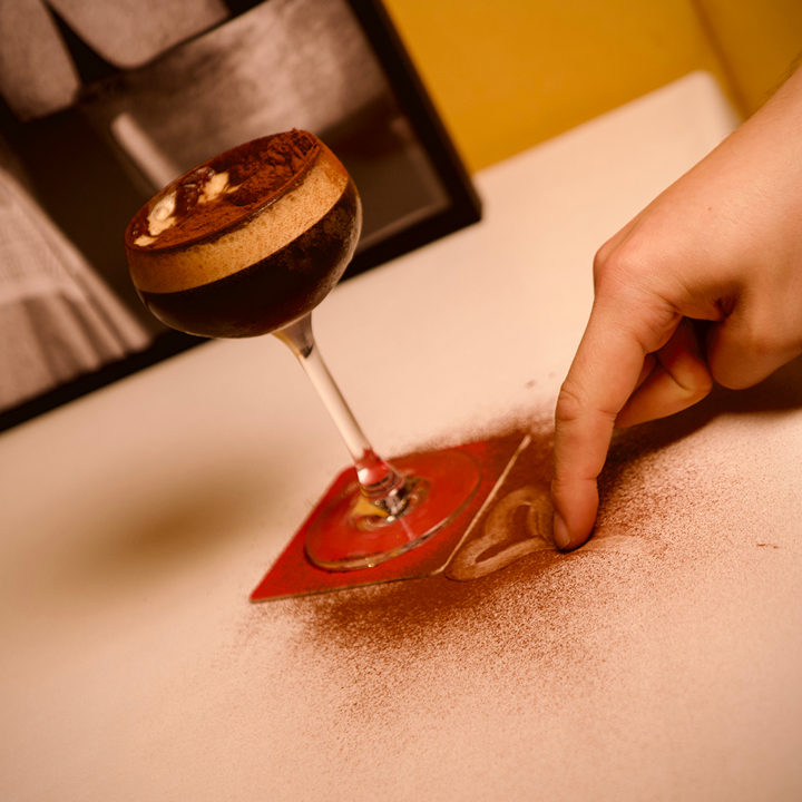 Domenica Sportiva (twist on Espresso martini) at Il Presidente in Central Hong Kong, new bar programme with 10 new drinks inspired by Italy