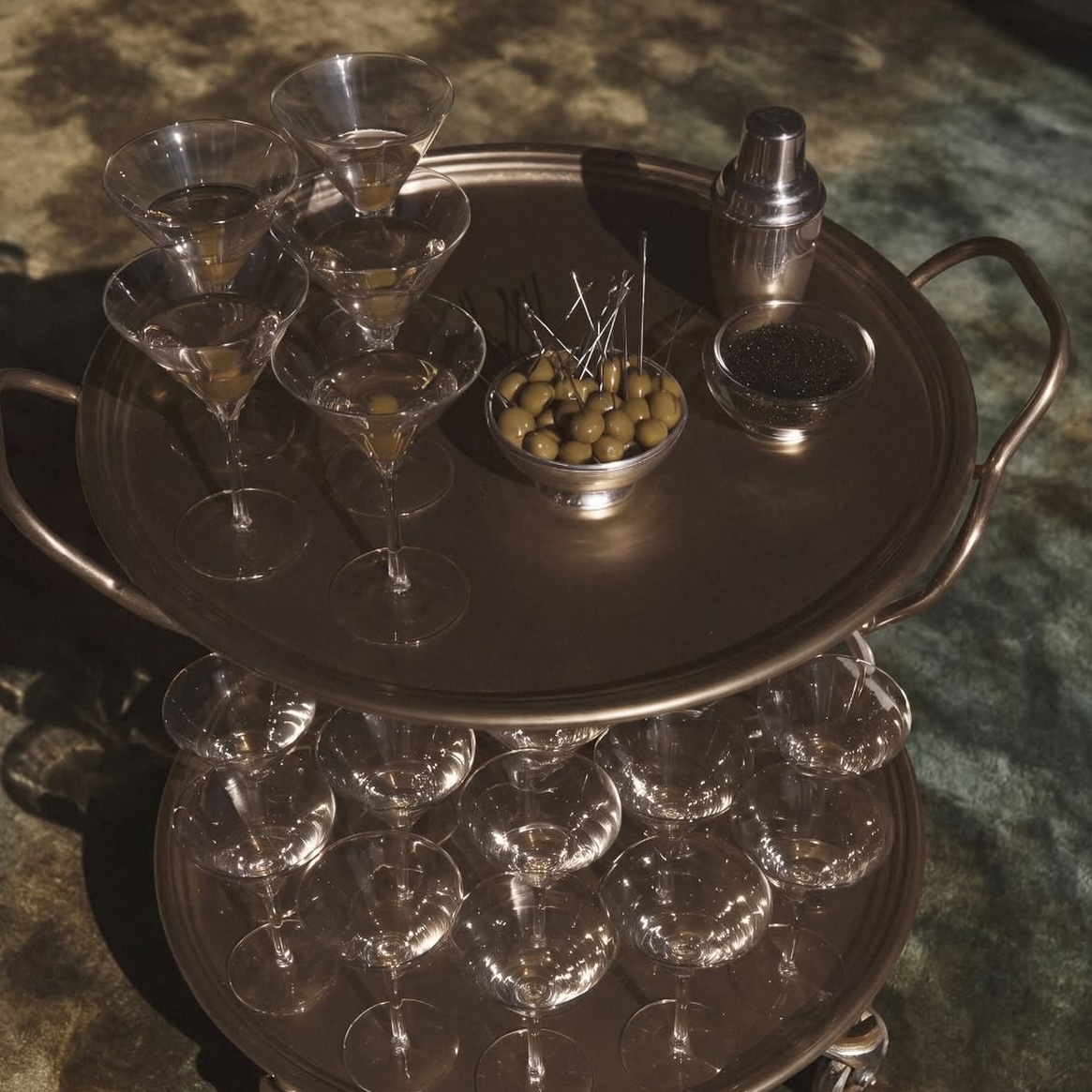PATINA hong kong new bar tableside martini cart