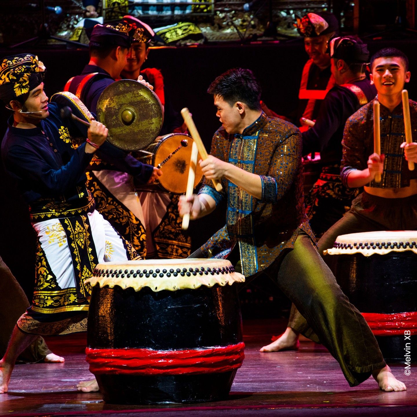 still image of a man drumming taken from the cultural production "Taksu" By Hands Percussion & Gamelan Yugana, coming to hong kong in november 2026