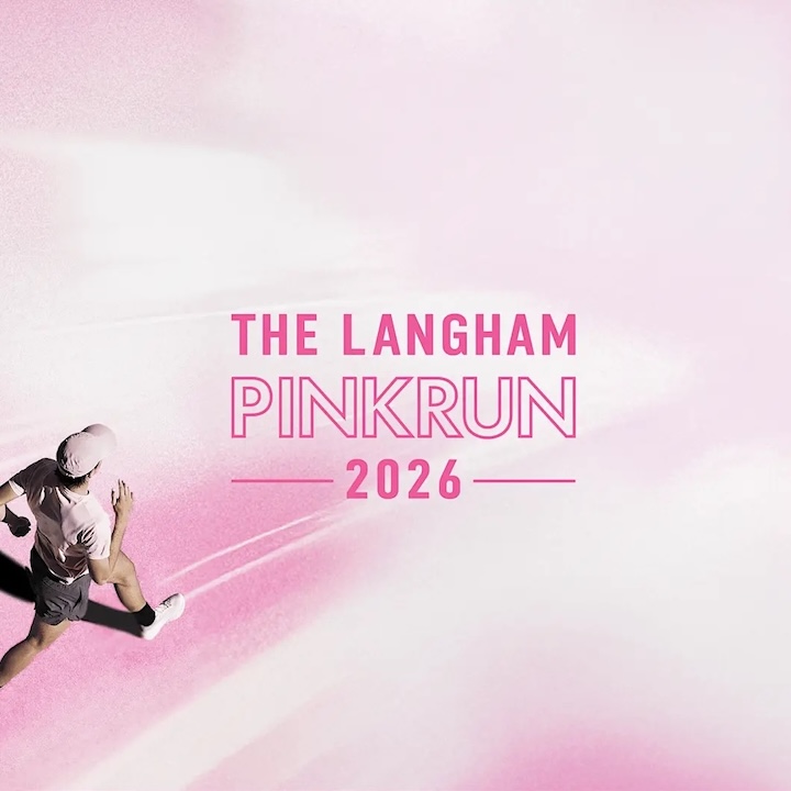 poster promoting the The Langham Pink Run in october 2026 charity run