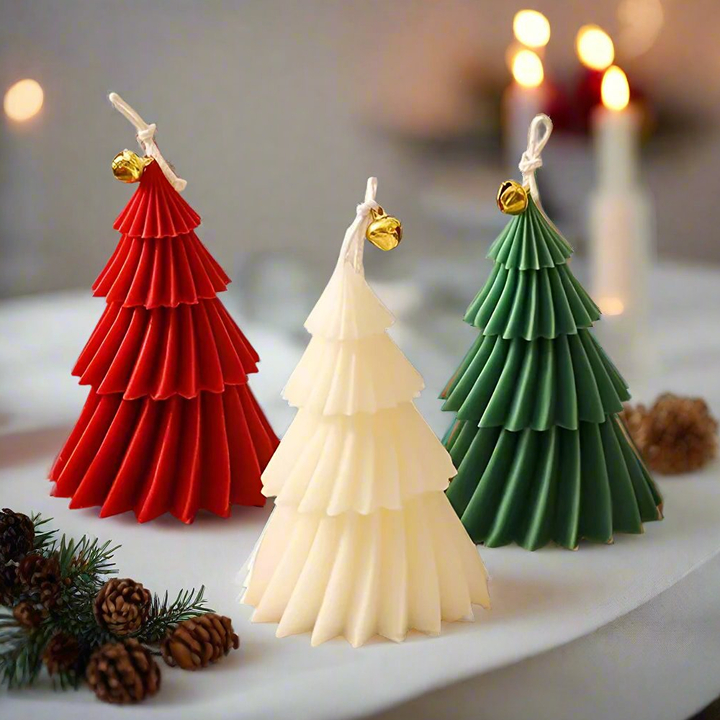 Christmas tree candles from Thorn & Burrow where you can get festive decorations and Christmas ornaments