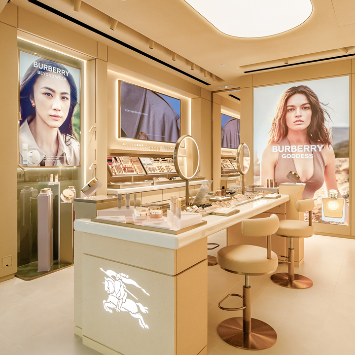 interior of new Burberry Beauty flagship store now open in IFC Mall in August 2026