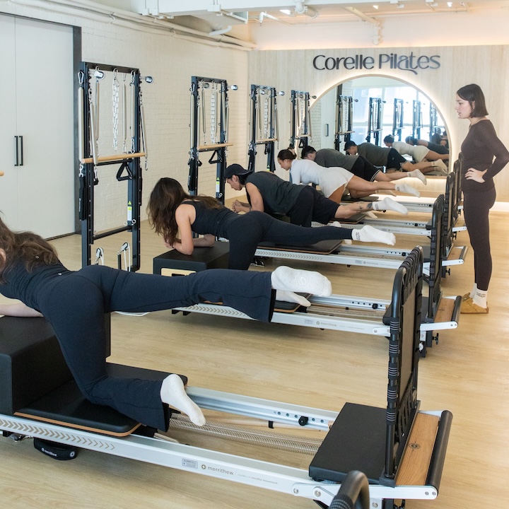 group reformer class at Corelle Pilates in Sheung Wan, Hong Kong