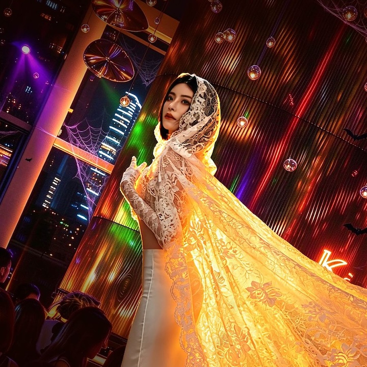 hong kong woman in costume at Hallo-Scream Festa Halloween Party at WOOBAR hong kong 2026