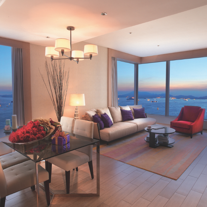 The HarbourView Place has serviced apartments above Kowloon MTR Station